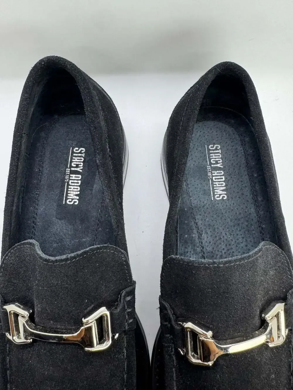 Stacy Adams Men's Black Suede Bit Loafers Shoes Size 10M 24914-008